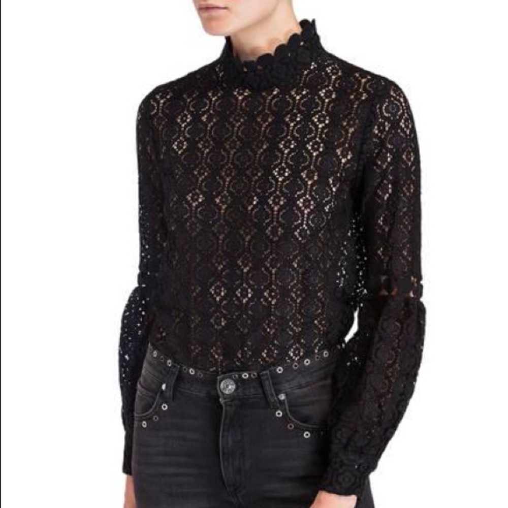 Sheer lace blouse